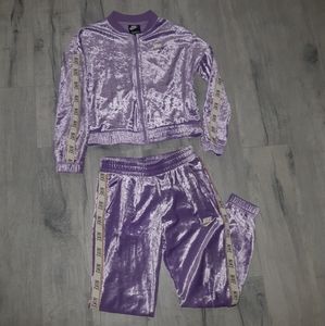 Girls Nike Tracksuit Velour